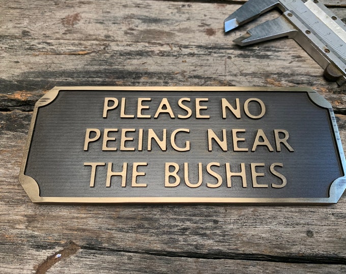 Personalized Brass Plaque - Ideal for Recognition Plaques, Name Plates, and Awards - Perfect for Office, Home, or Garden Decor