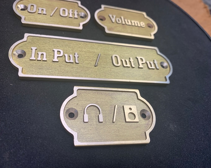 Custom Brass Plaque Personalized Plaque - Ideal for Recognition Plaques, Name Plates, and Awards - Perfect for Office, Home, or Garden Decor