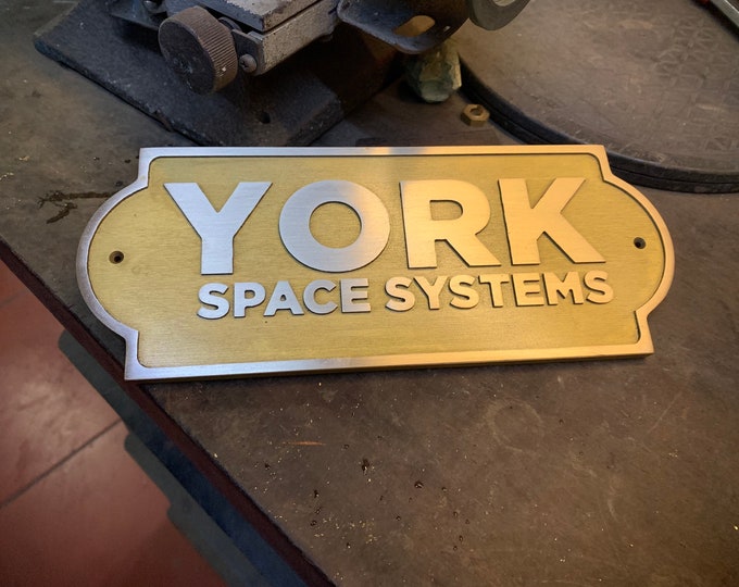 Personalized vintage sign plaques - old fashioned Cast Brass long lasting signs - family name Establishment date plaque