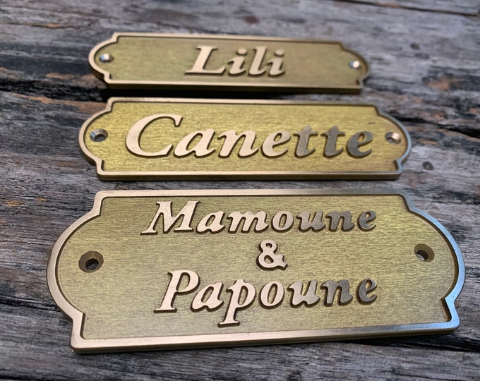 Custom brass sign- Custom date sign - Custom size plaques - Est sign- old antique finish wall and door sign