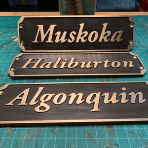 Cast bronze vintage signs & plaques - Address plaque for professional place, Custom name antique wall signs, Bronze wedding anniversary gift