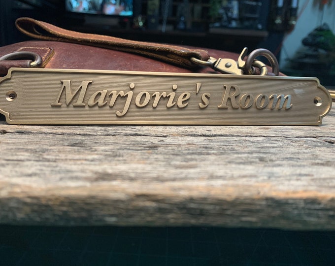 Personalised Solid Brass Nameplate,Office Door Sign,Office Door Nameplate