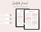 Digital Gratitude Journal, Gratitude Planner, Printable Gratitude Template, Digital Gratitude Goodnotes, mental health gift