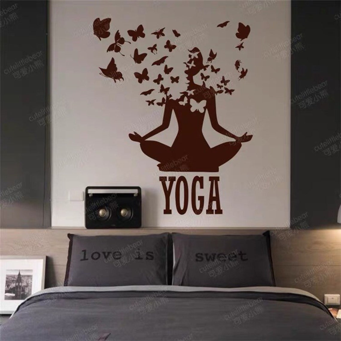 Yoga Wall Art Decor Yoga Meditation Art Wall Sticker Poster | Etsy