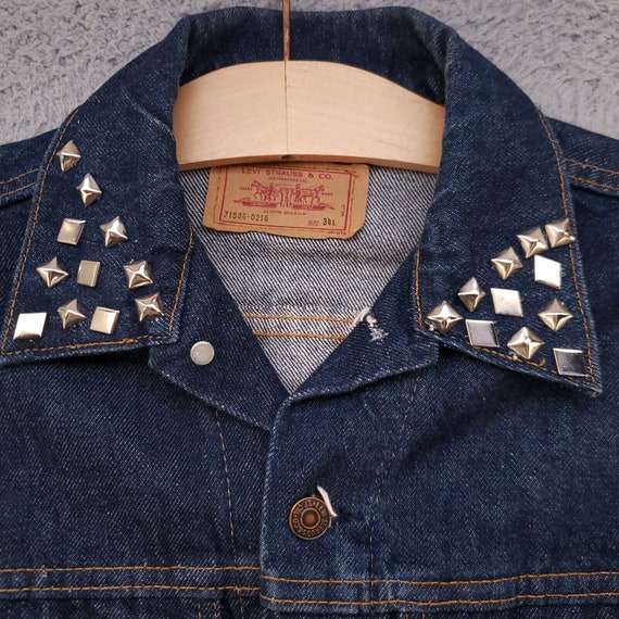Vintage Levis Jacket Adult 34L Modified Studded T… - image 7