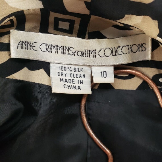 Vintage Anne Crimmins Umi Silk Jacket Womens 10 G… - image 7
