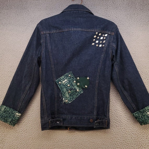 Vintage Levis Jacket Adult 34L Modified Studded T… - image 10