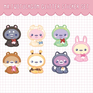 Twotuckgom Smol || Glitter Sticker Set || PREORDERS