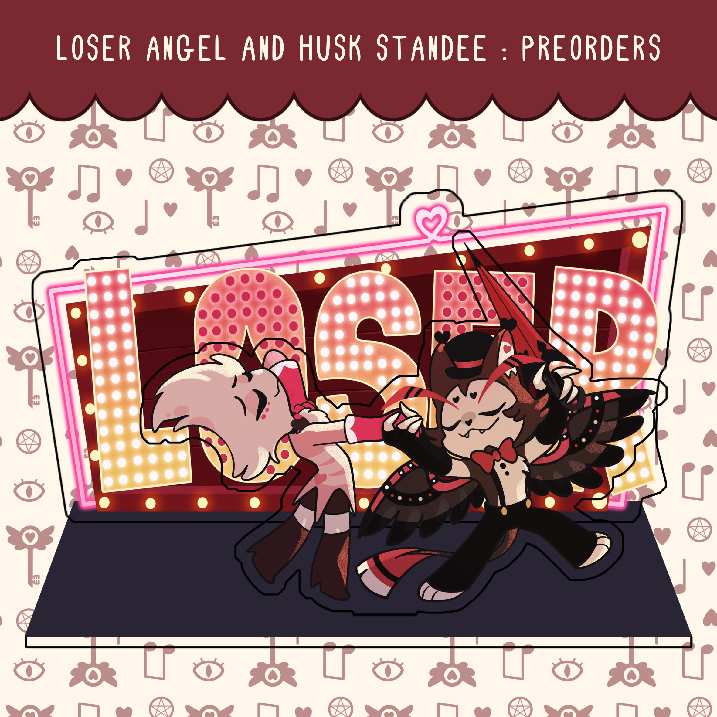 Hazbin Hotel || Angel Dust and Husk Loser || Standee
