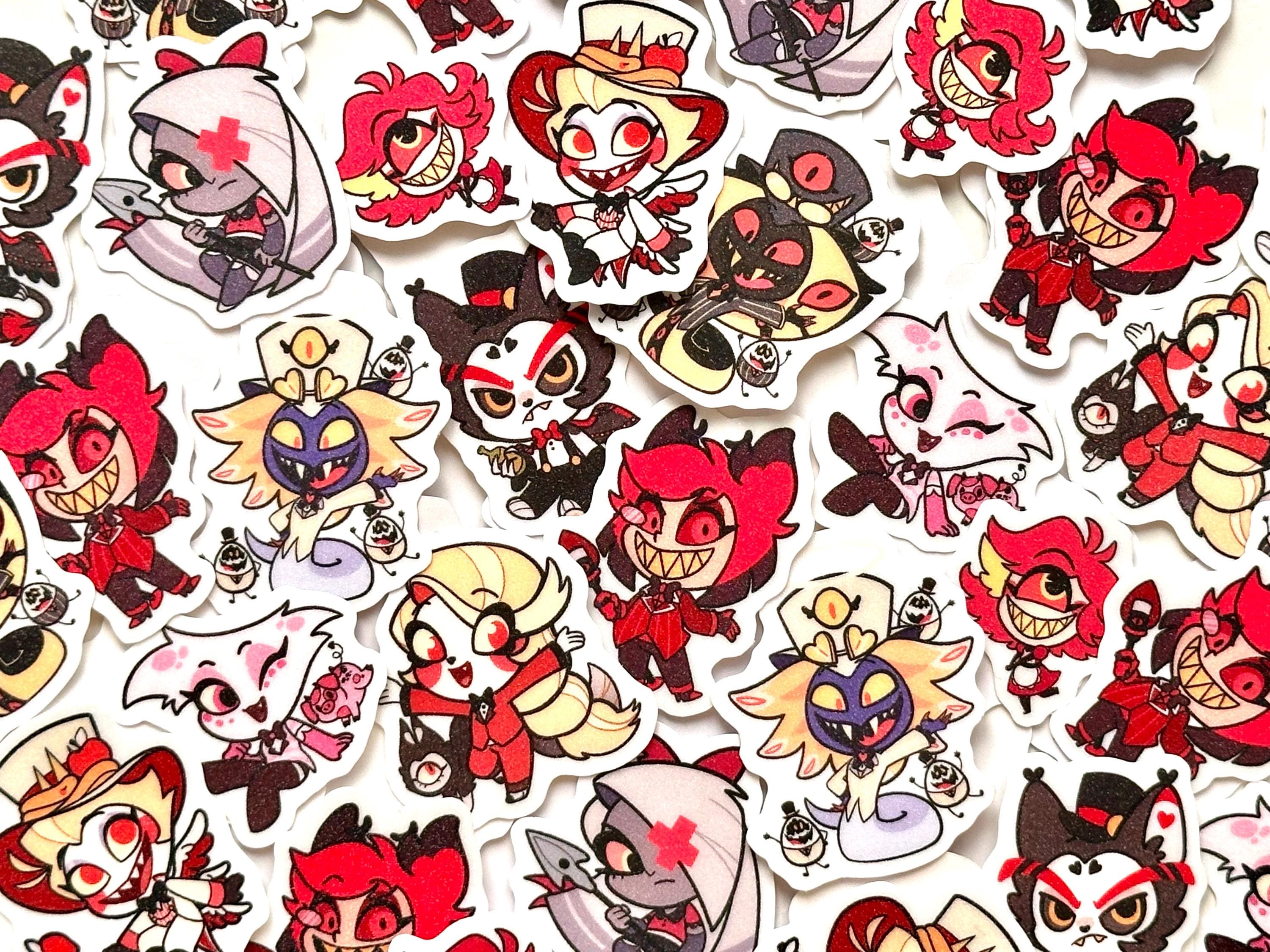 Hazbin Hotel || Glitter Sticker Set || PREORDERS - Etsy