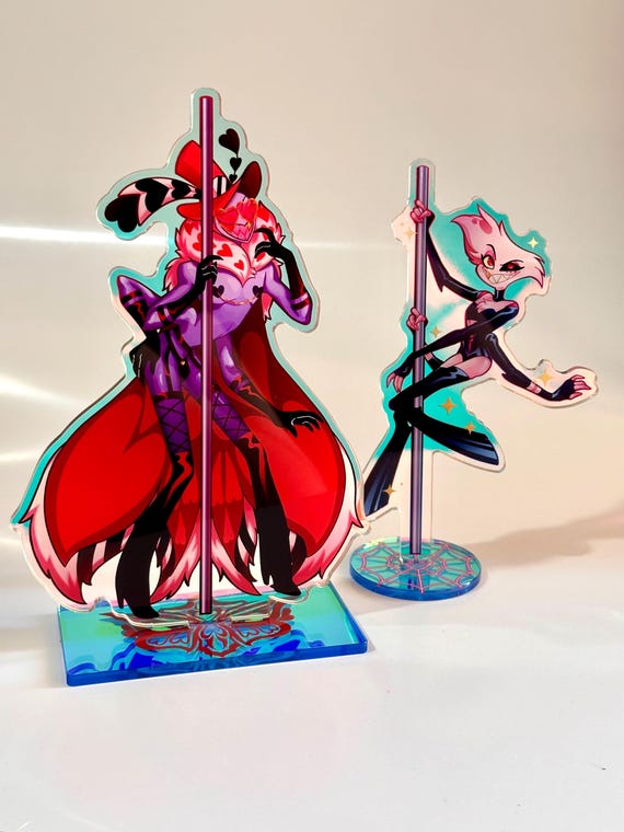 Hazbin Hotel || Valentino Pole Ver. || Holo Rainbow Standee