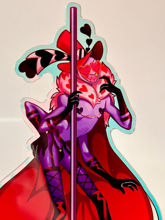 Hazbin Hotel || Valentino Pole Ver. || Holo Rainbow Standee