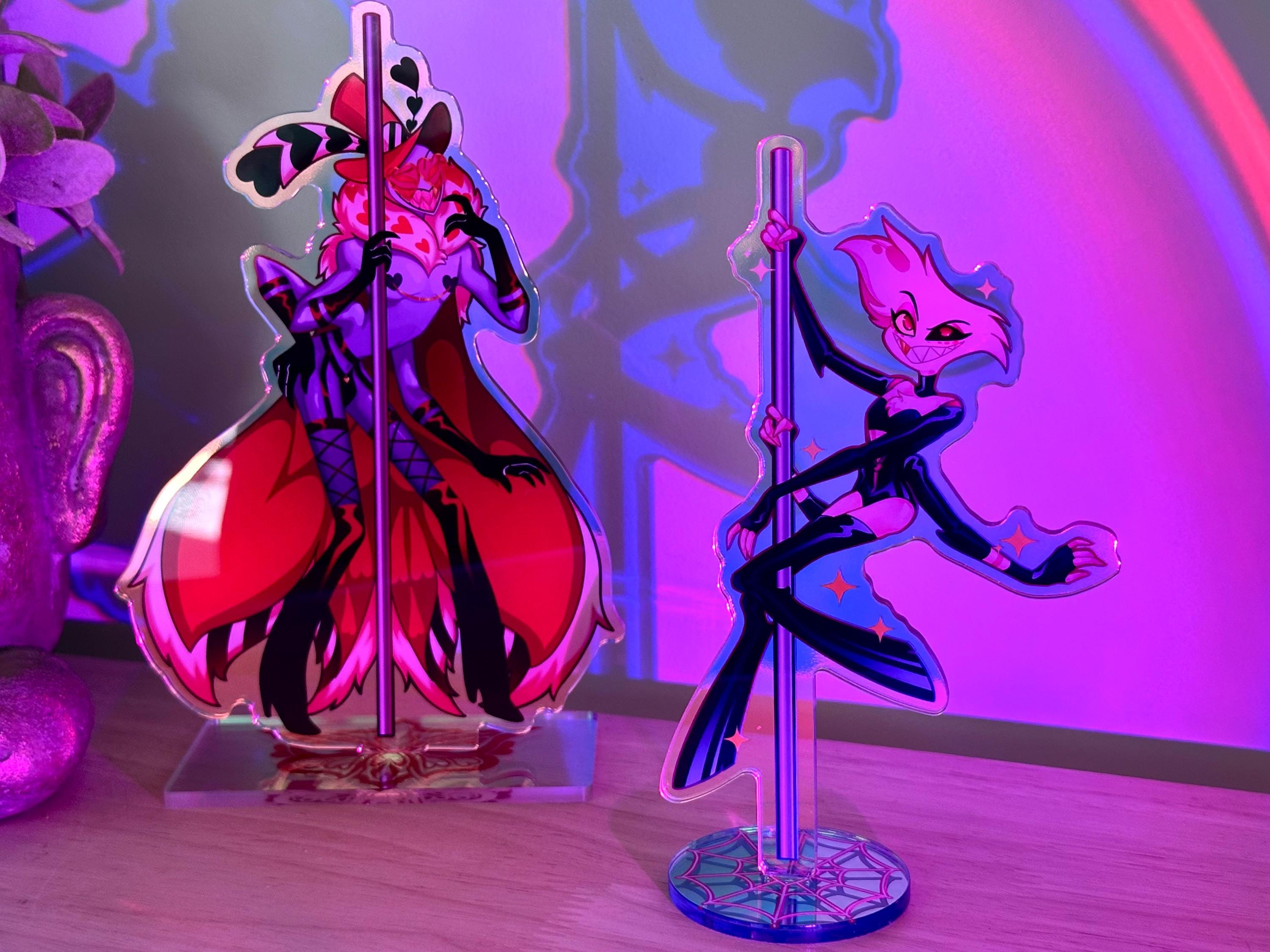 Hazbin Hotel || Valentino Pole Ver. || Holo Rainbow Standee - Etsy