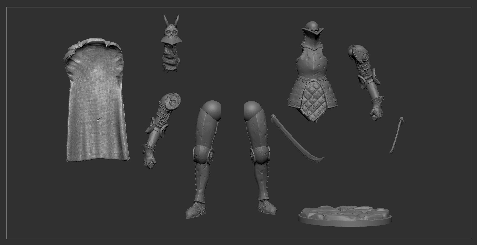 Death Knight Miniature Painting Resin Statue Etsy