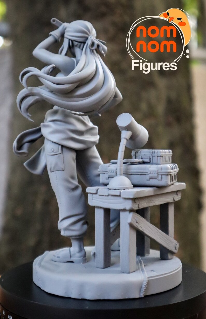 Mechanic Girl Anime Girl Figure Model Kit Miniature Etsy