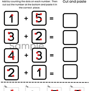 touch dot math worksheets for beginners etsy