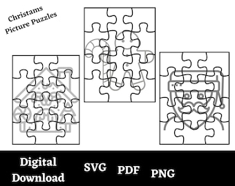 Puzzles infantiles con imágenes navideñas