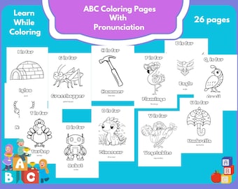 Páginas para colorear del alfabeto