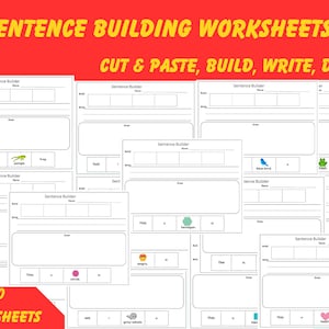 Sentence Building Worksheets