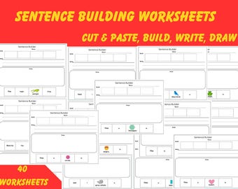 Hojas de trabajo para construir oraciones