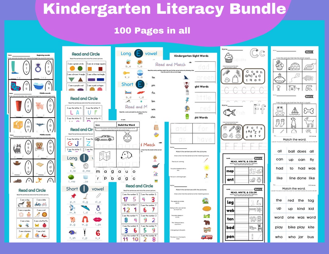 Kindergarten Literacy Bundle - Etsy