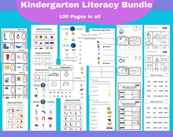 Paquete de alfabetización para jardín de infantes