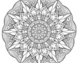 Erwachsene Malvorlagen - Mandala Printable Coloring Pages