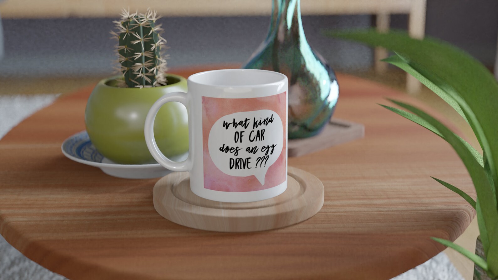 DAD jokes Mug what kind of car does and egg drive Etsy