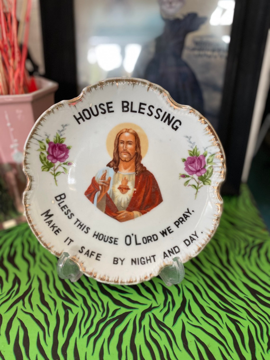 Paulas vintage Jesus religious plate Etsy