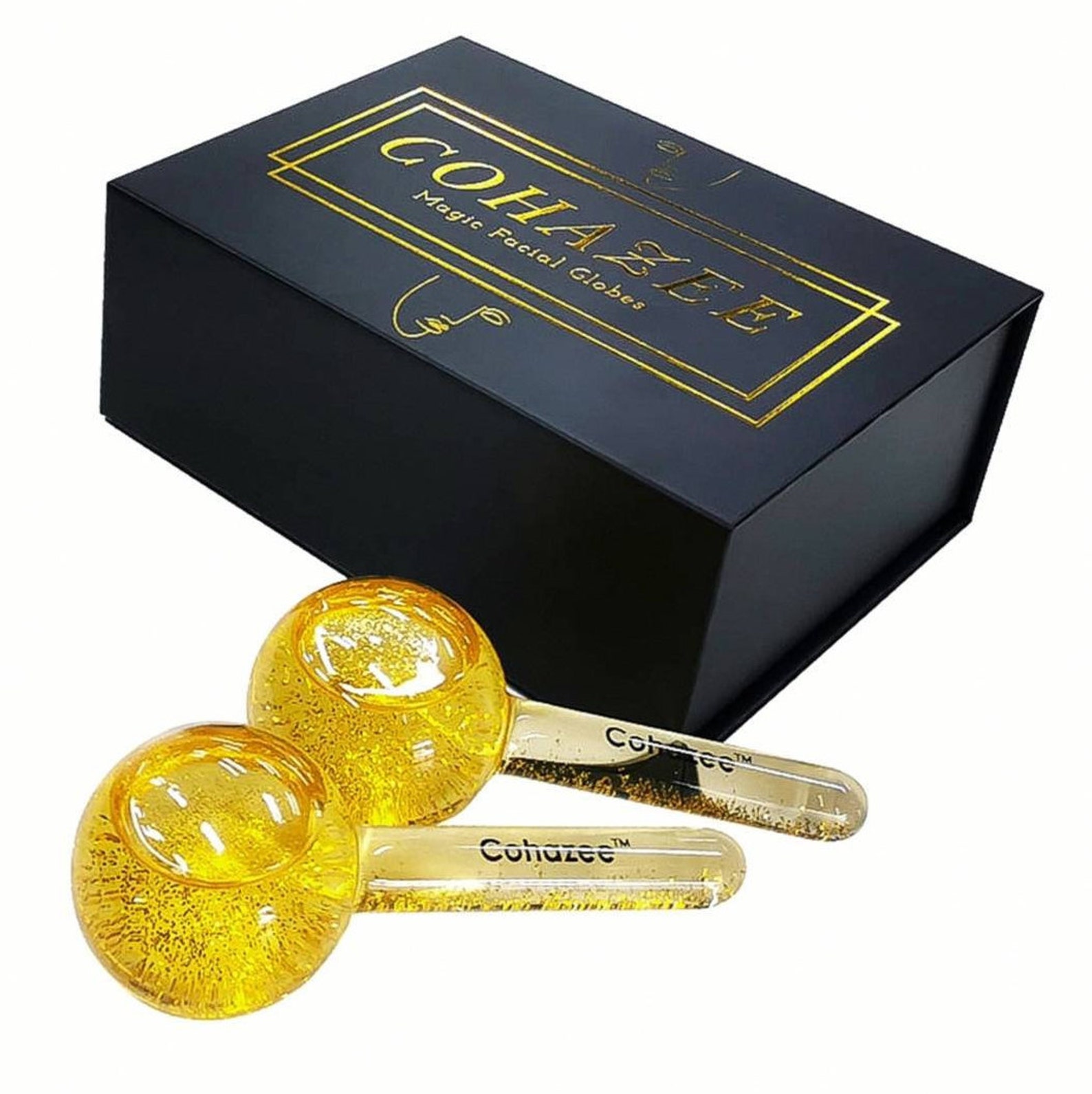 Cryo Facial Ice Globes UK Gold Professional Salon Spa Beauty Tool