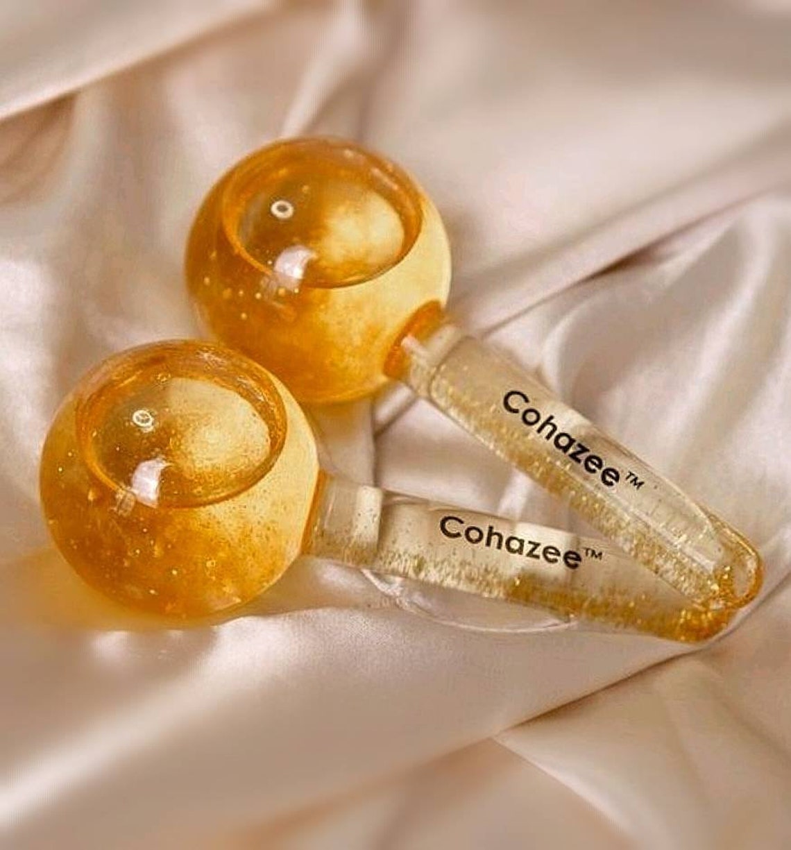 Cryo Facial Ice Globes UK Gold Professional Salon Spa Beauty Tool