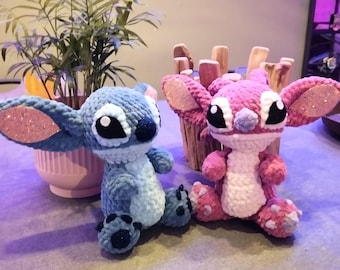 Crochet Stitch and Angel plush toy, amigurumi