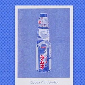 Ramune Soda Risograph Print