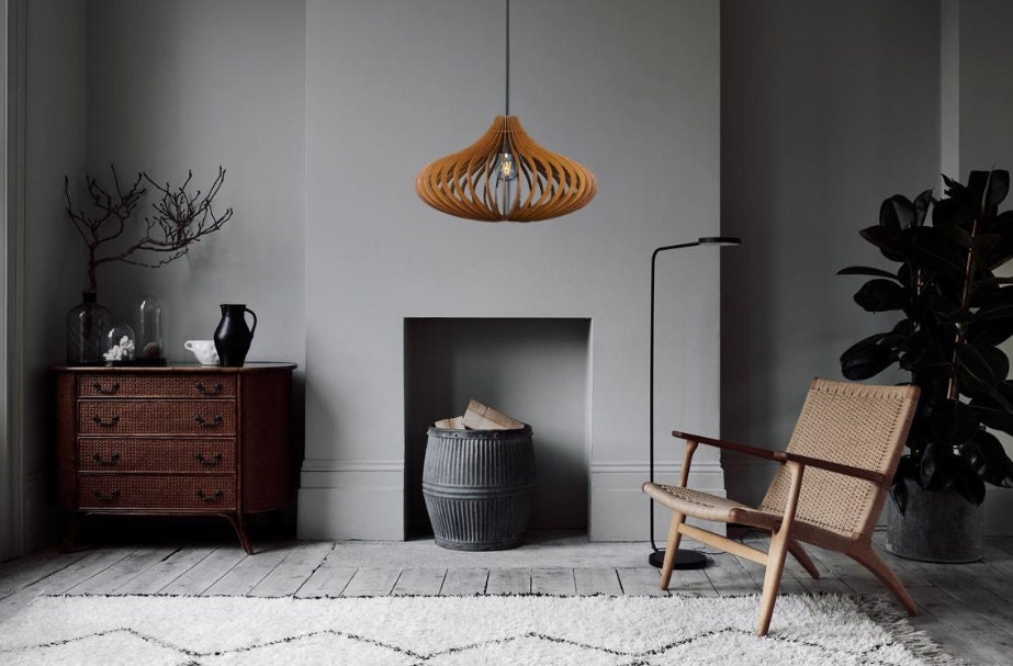 DIY Deckenleuchte Deckenleuchte Holz Deckenleuchte Holz | Etsy