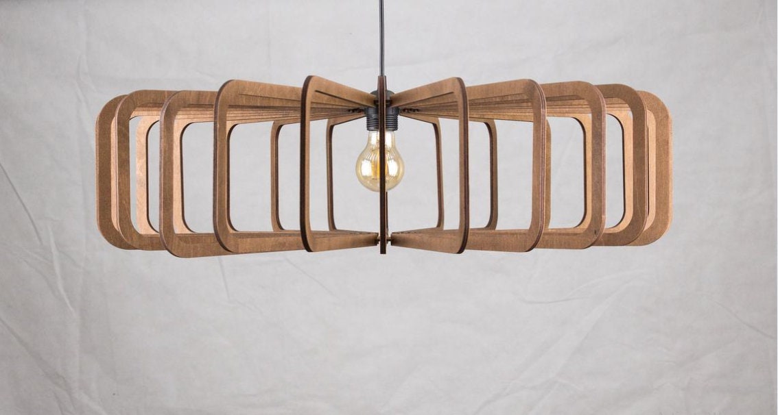 DIY Deckenleuchte Deckenleuchte Holz Deckenleuchte | Etsy