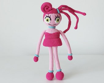 Crochet mommy long legs, Amigurumi finished doll, Poppy playtime character, Handmade toy for sale, Stuffed doll for kids