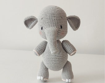 Crochet elephant toy amigurumi handmade baby toy cute animal