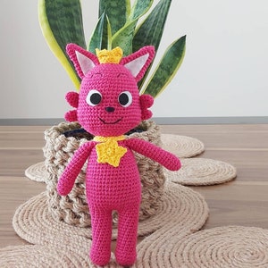 Crochet Pink toy, Amigurumi stuffed toy