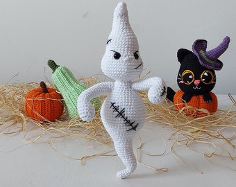 Crochet halloween ghost, Amigurumi toy, Halloween gift