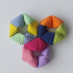 Crochet hexaflexagon, Amigurumi fidget toy, Anxiety & Stress relief