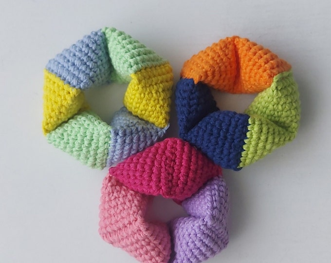 Crochet hexaflexagon, Amigurumi fidget toy, Anxiety & Stress relief