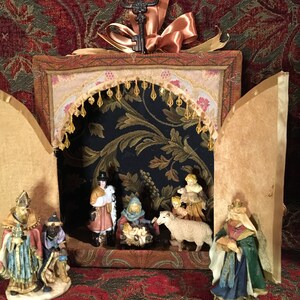 One of a Kind Nativity Creche. Destined to be a family heirloom, passed down for generations. Known in Italy as 'presepe'.