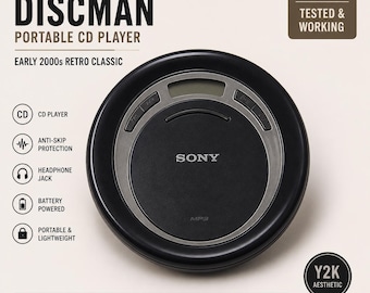 Sony Discman CD Player Portable Walkman CD Player Vintage 2000s Anti Skip Retro Sony CD Player
