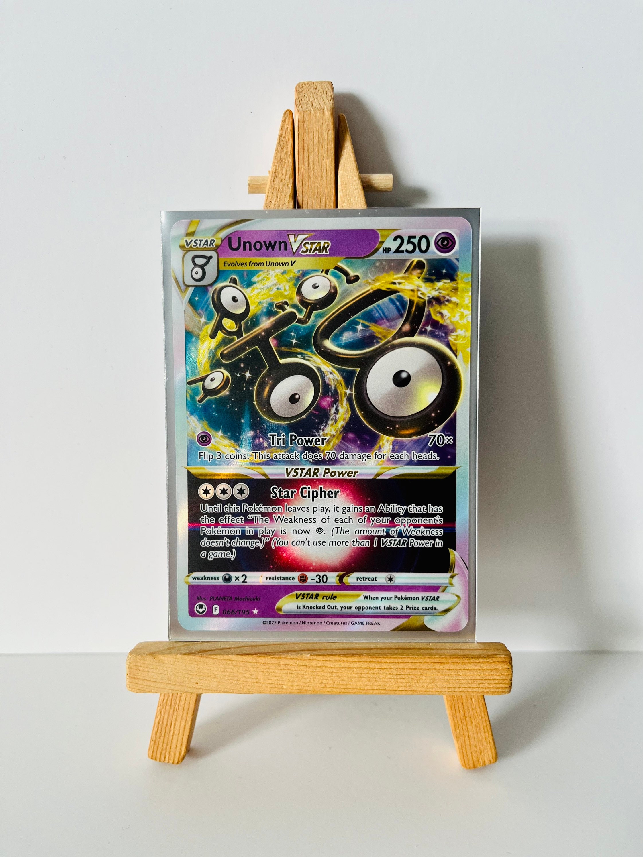 Unown VSTAR 066/195 Ultra Rare Gold Foil🔥Fan Art💥 NM