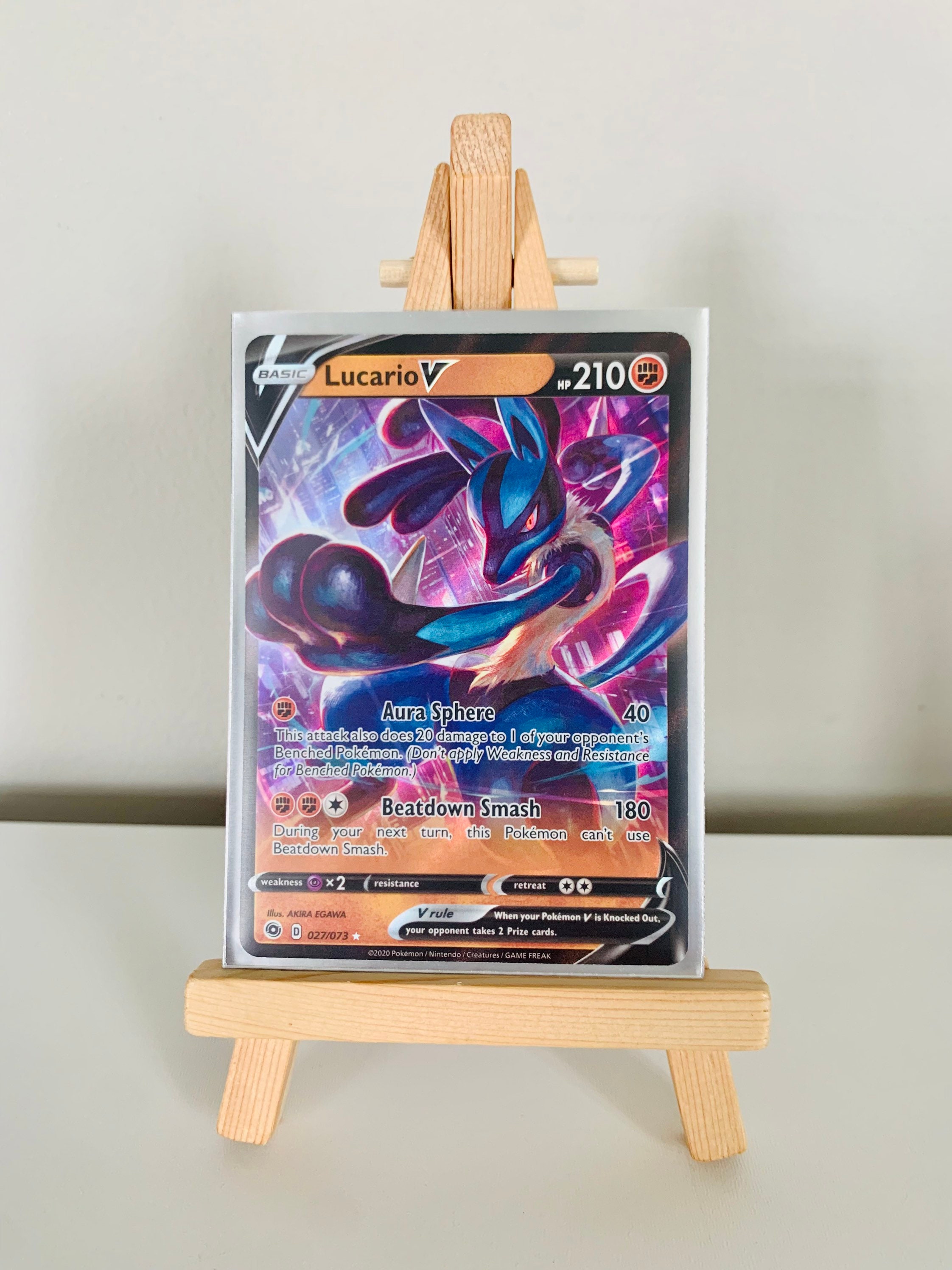  Lucario V - 027/073 - Ultra Rare : Toys & Games