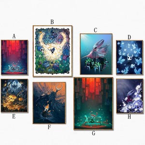 Hollow Knight Video Game Movie Poster Film Canvas Print Wall Art Canvas For Living Room Bedroom (No frame)