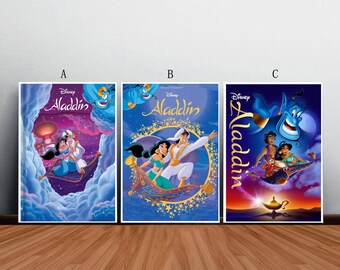 Aladdin A Whole New World Movie Poster Canvas Print Wall Art Canvas For Living Room Bedroom (No frame)