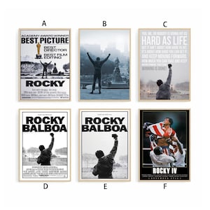 Rocky Balboa Movie Poster Film Canvas Print Wall Art Canvas For Living Room Bedroom (No frame)