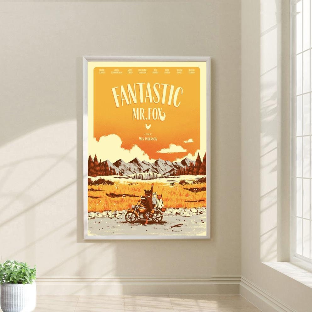 Fantastic Mr. Fox Movie Poster Film Canvas Print Wall Art Canvas for ...