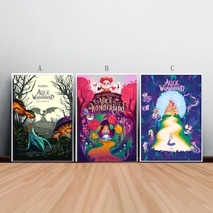 Alice in Wonderland Movie Poster Film Canvas Print Wall Art Canvas For Living Room Bedroom (No frame)